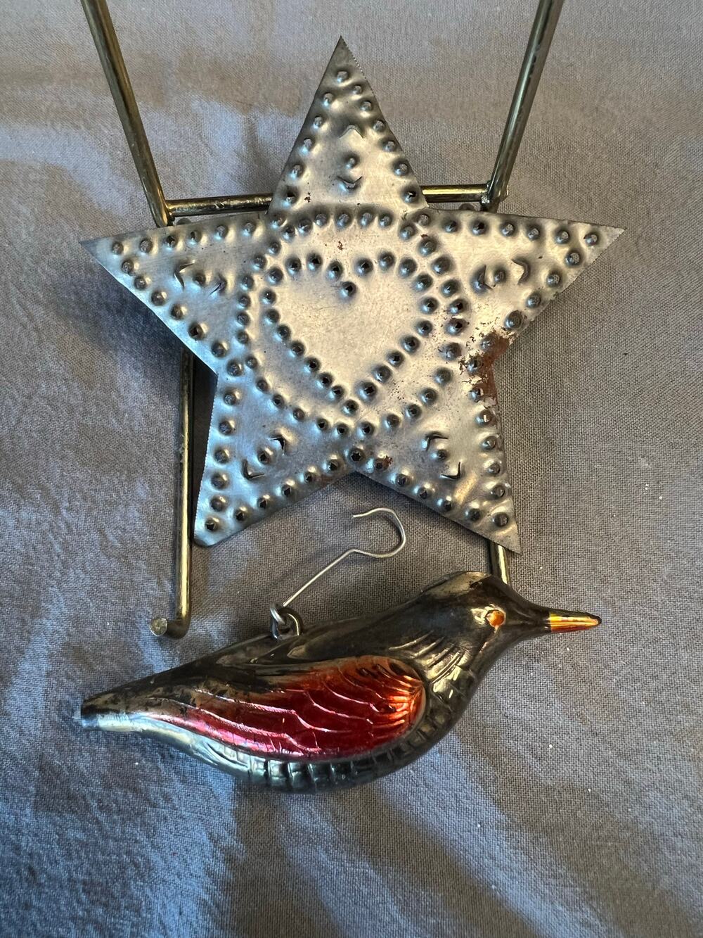 Vintage Tin Tree Ornaments